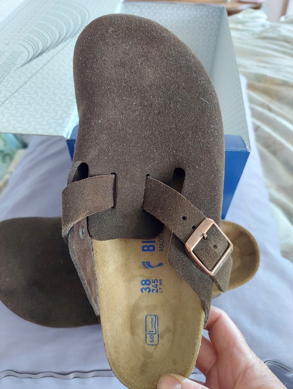 NWT Birkenstock Boston SF Mocha - Picture 6 of 9